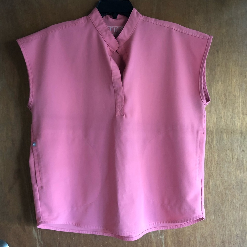 Figs Scrub Top Beat It Pink